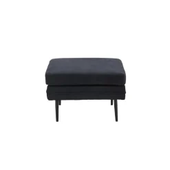 Svea - Kira hocker - linnen - zwart