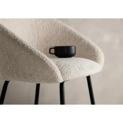 Svea - Kirla barkruk 69 cm - teddy - wit