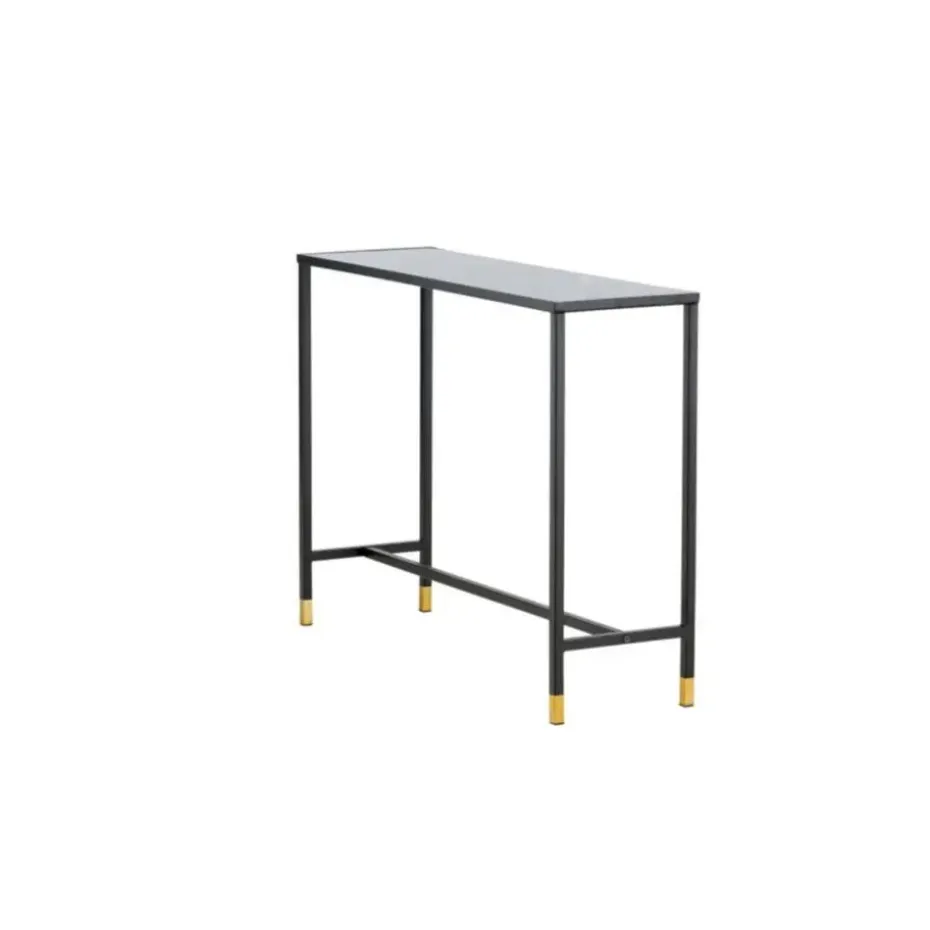 Svea - Leon sidetable - 100 cm - zwart/goud