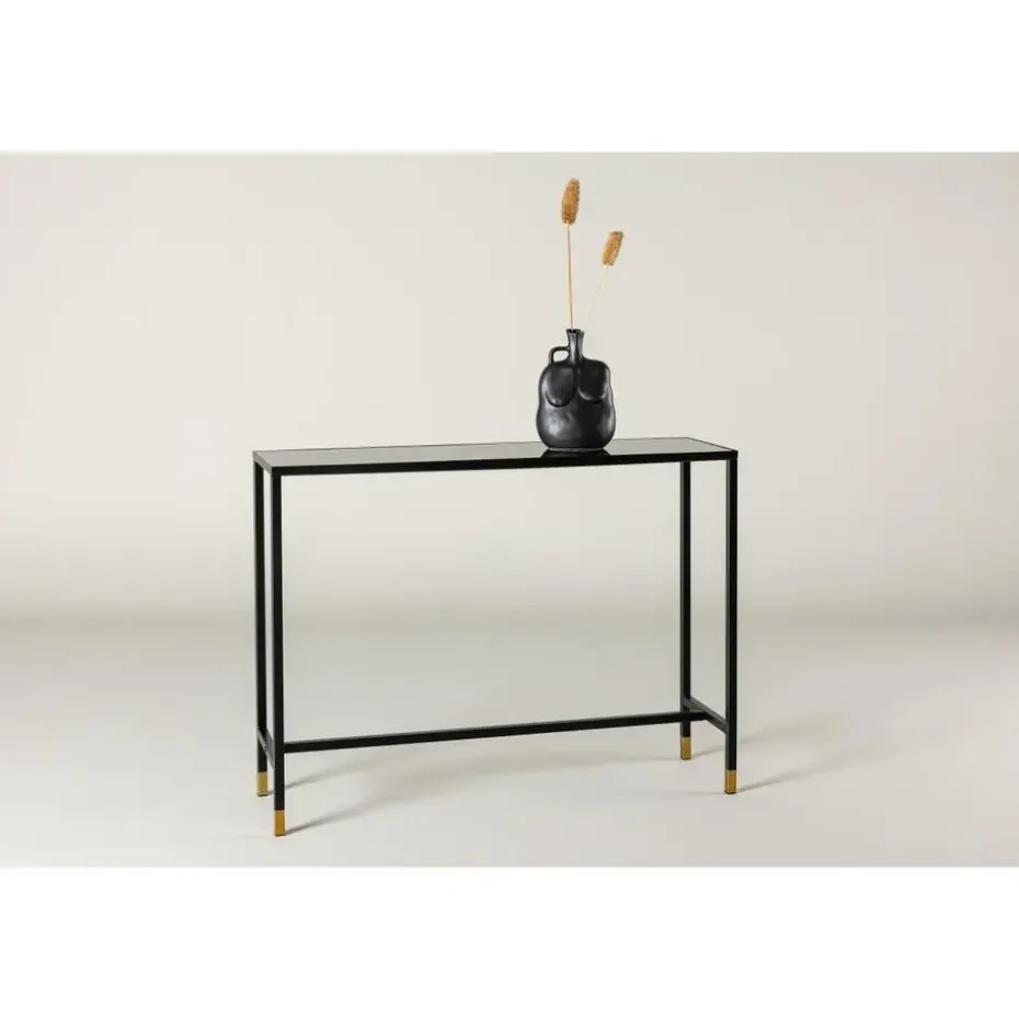 Svea - Leon sidetable - 100 cm - zwart/goud