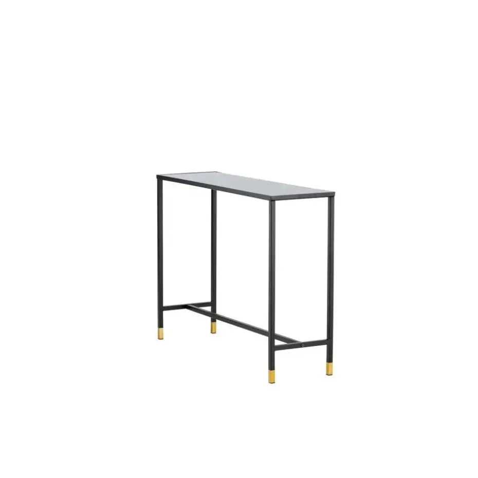 Svea - Leon sidetable - 100 cm - zwart/goud