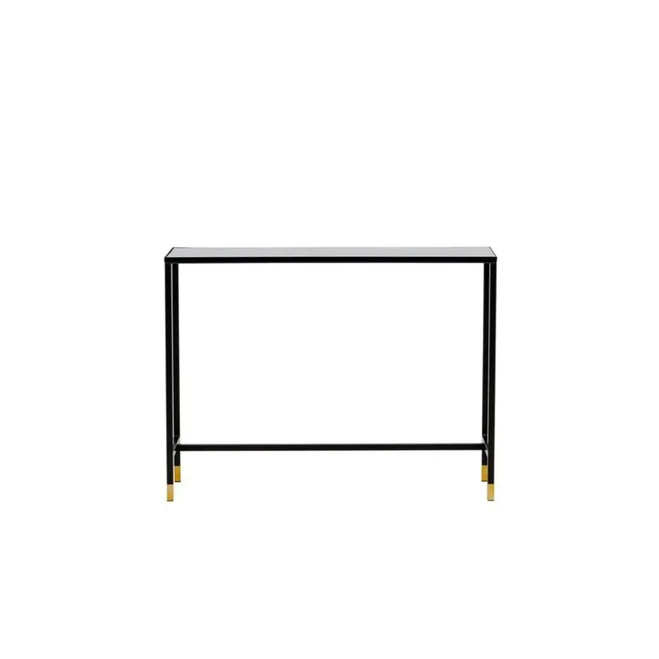 Svea - Leon sidetable - 100 cm - zwart/goud