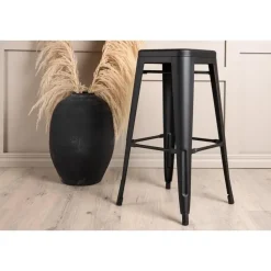 Svea - Metpe barkruk 76 cm - zwart