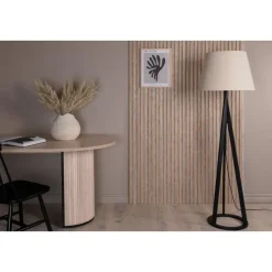 Svea - Nala vloerlamp - 160 cm - linnen - zwart