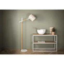 Svea - Nico vloerlamp - hout - wit