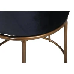 Svea - Nox poef - velvet - zwart/koper