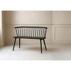 Svea - Rahimi eetkamerbank - 120 cm - zwart