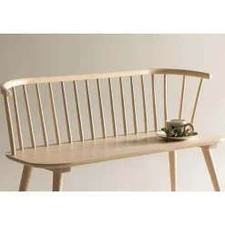 Svea - Rahimi eetkamerbank - 120 cm - naturel