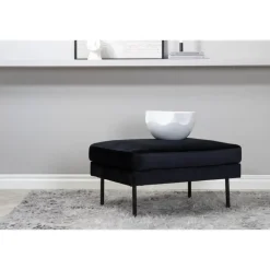 Svea - Rio hocker - velvet - zwart