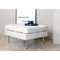 Svea - Tess hocker - velvet - beige