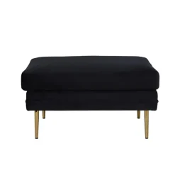 Svea - Tess hocker - velvet - zwart