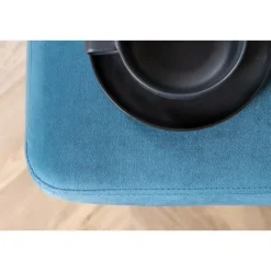 Svea - Tess hocker - velvet - blauw