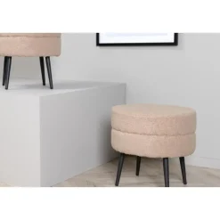 Svea - Zane hocker - teddy - beige