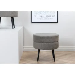 Svea - Zane hocker - teddy - grijs