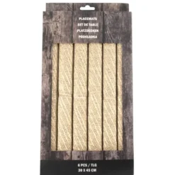 Svenska living Placemats - 6x stuks - polyester - 45 x 30 cm