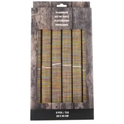 Svenska living Placemats - 6x stuks - polyester - 45 x 30 cm