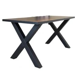 Tafelblad Lenzo zwart 190x100 cm - Melamine - Zwart