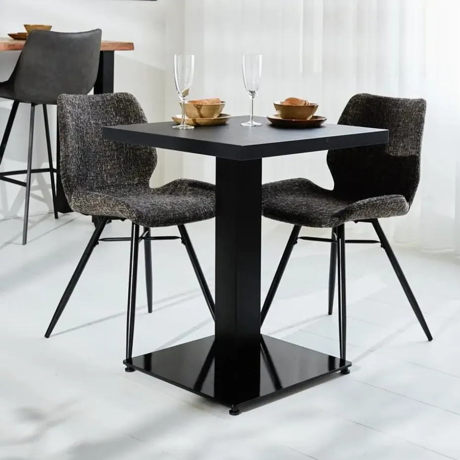 Tafelblad Robin zwart 60 x 60 x 3,8 cm