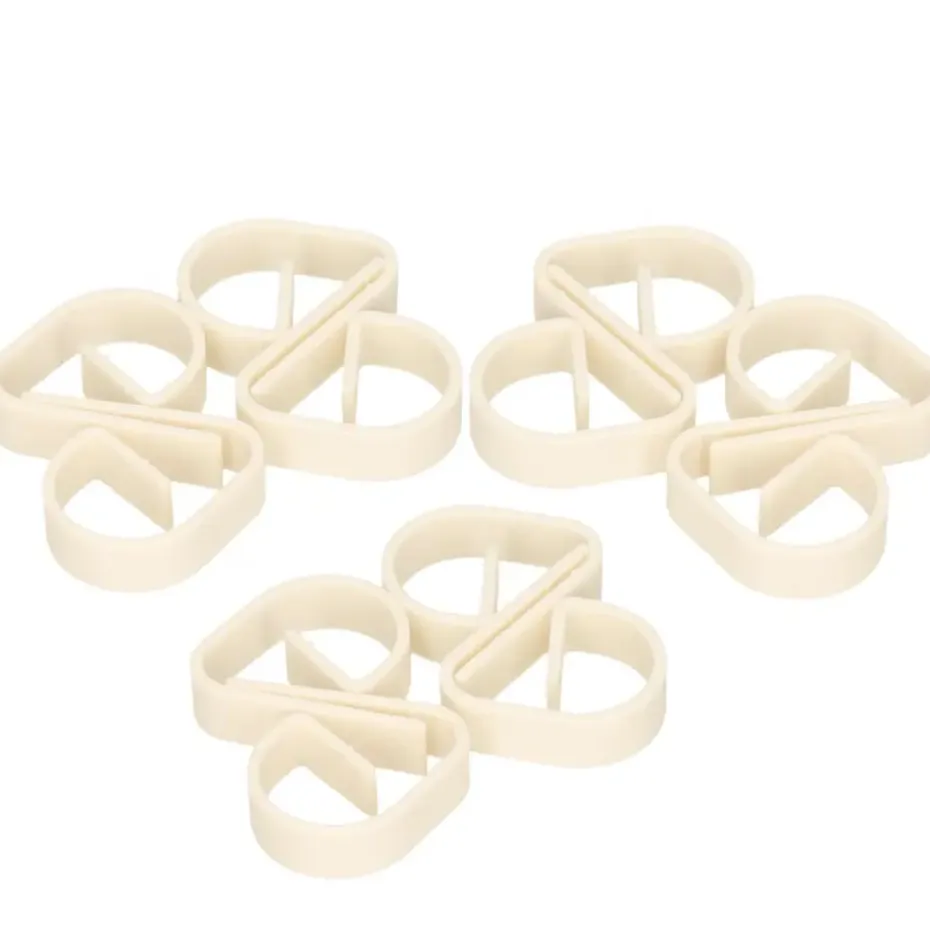 Tafelkleed - 12st - vastzet klemmen - wit - 5 cm