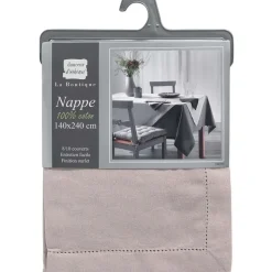 Tafelkleed/tafellaken - taupe - 140 x 240 cm - katoen stof