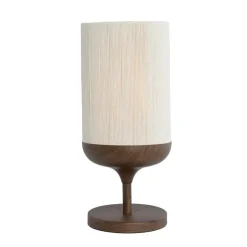 Tafellamp Dania - Crème/Bruin - Ø22.5x50cm