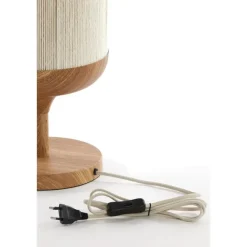 Tafellamp Dania - Crème/Naturel - Ø22.5x50cm