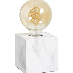 Tafellamp Elena - wit/grijs - 10x10x10 cm