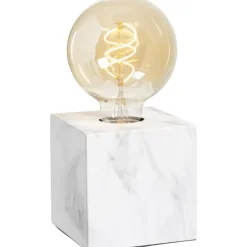 Tafellamp Elena - wit/grijs - 10x10x10 cm