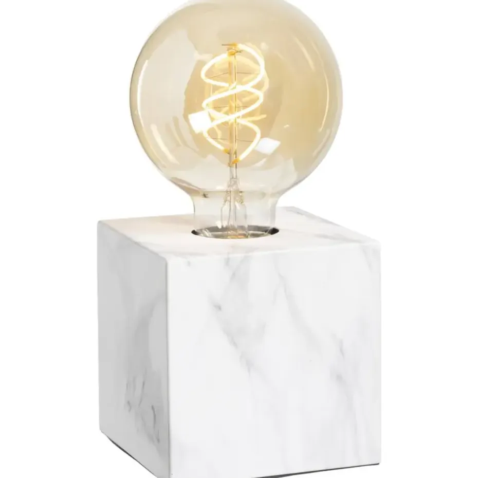 Tafellamp Elena - wit/grijs - 10x10x10 cm