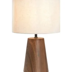 Tafellamp Finne - bruin metaal - E27 - 37xØ23 cm