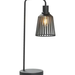 Tafellamp Fynn zwart metaal E27 58x23x18 cm