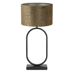 Tafellamp Jamiri/Praya - Zwart/Bruin - Ø30x67cm