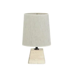 Tafellamp Kardan/Breska - Zand/Wit - 21x17,5x42cm