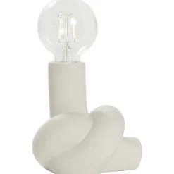 Tafellamp Knoop - off-white keramiek - 23x15x14 cm