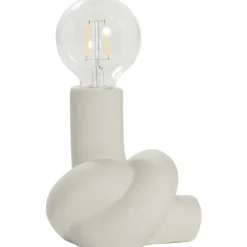 Tafellamp Knoop - off-white keramiek - 23x15x14 cm