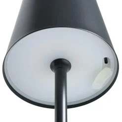 Tafellamp Lev grijs USB LED