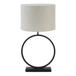 Tafellamp Liva/Livigno - Zwart/Naturel - Ø40x78,5cm