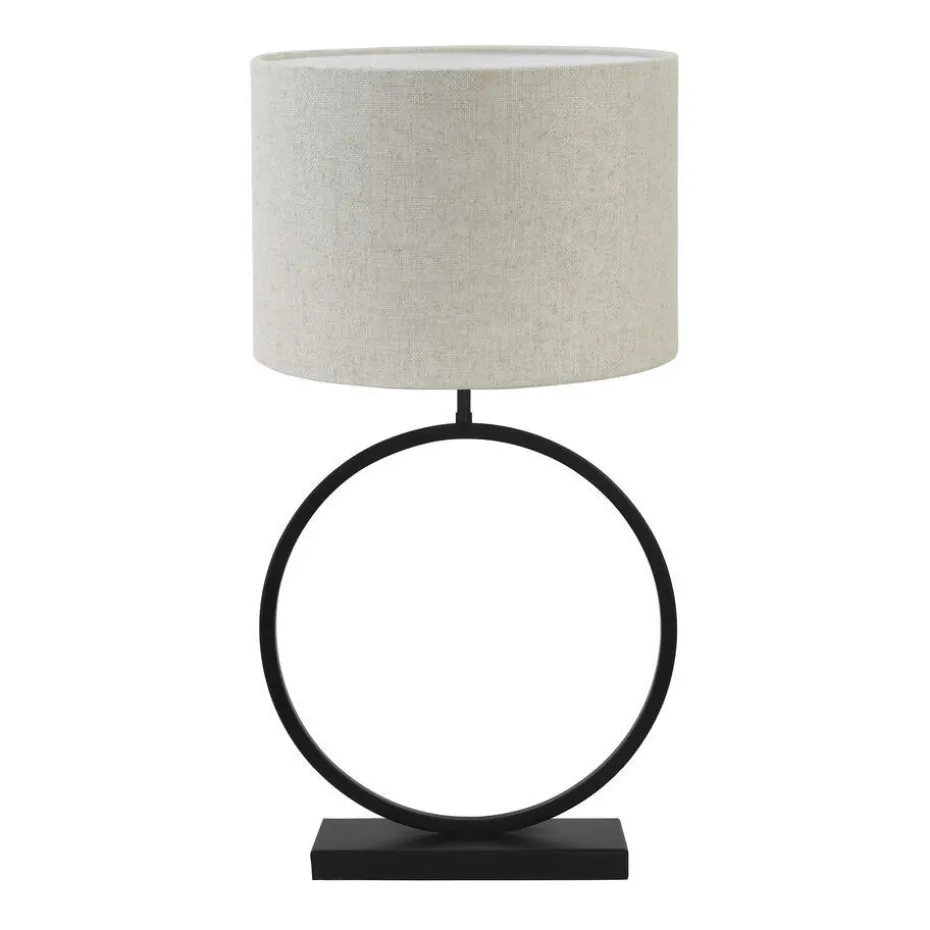 Tafellamp Liva/Livigno - Zwart/Naturel - Ø40x78,5cm