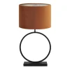 Tafellamp Liva/Velours - Zwart/Terra - Ø40x78,5cm
