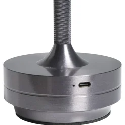 Tafellamp Lux gunmetal USB LED - 27,5x13x13 cm