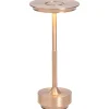 Tafellamp Lux rosegoud USB LED - 27,5x13x13 cm