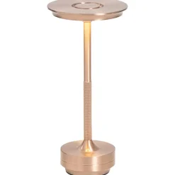 Tafellamp Lux rosegoud USB LED - 27,5x13x13 cm