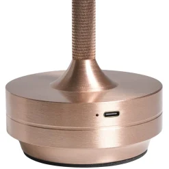 Tafellamp Lux rosegoud USB LED - 27,5x13x13 cm