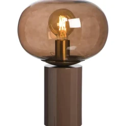 Tafellamp Marlon bruin E27 36,5x25x25 cm