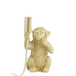 Tafellamp Monkey - Goud - 13x12,5x23,5cm
