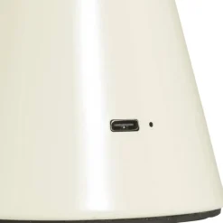 Tafellamp Nami - off-white metaal - 26,5xØ19,5 cm