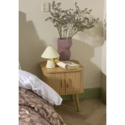 Tafellamp Nami - off-white metaal - 26,5xØ19,5 cm