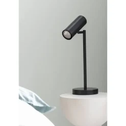 Tafellamp Napels - zwart - 19x14x40 cm