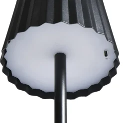 Tafellamp Scotti zwart USB LED