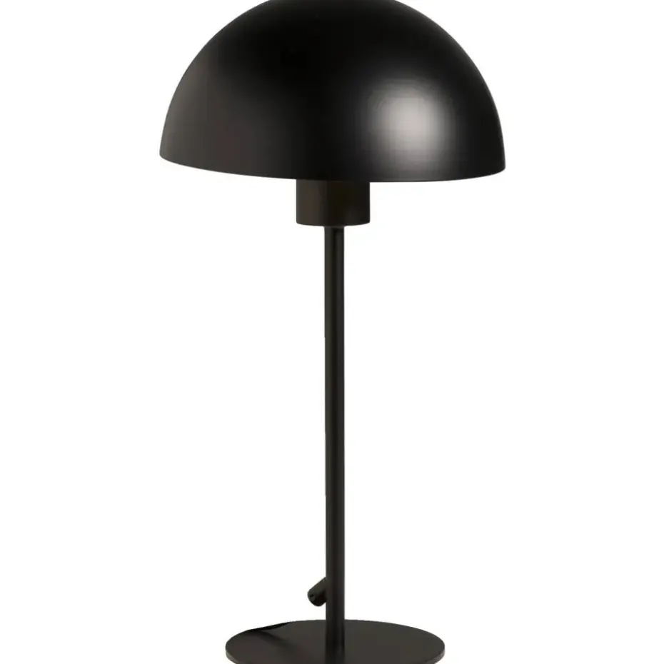 Tafellamp Yuki - mat zwart metaal - E27 - 39xØ20 cm